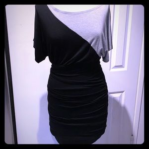 - Black and gray two tone dress